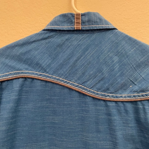 Buckle Black Cowboy Blue Western Shirt - Picture 2 of 5